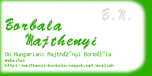 borbala majthenyi business card